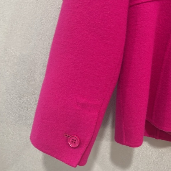 Talbots pink ruffle collar button blazer light wool jacket size 12 petite - Picture 9 of 16